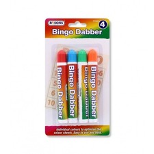 4-Pack Bingo Dabbers – Bold & Bright Ink Markers for Easy, Clear Marking