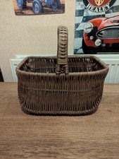 Vintage wicker shopping basket - shopping,