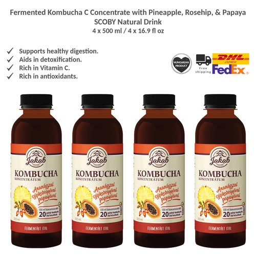 Fermented kombucha - kombucha, c
