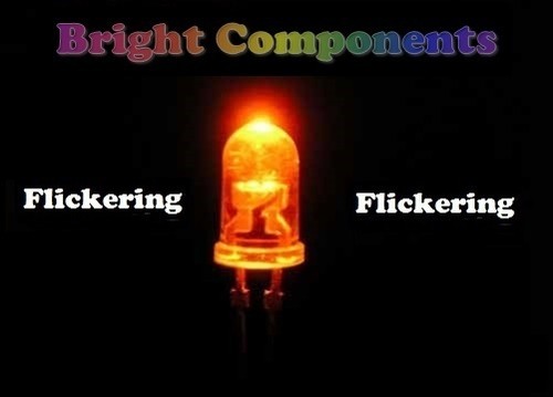 Orange flickering led - x,
