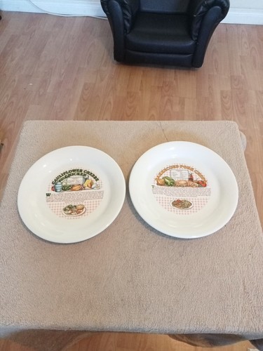 Vintage retro recipe - retro, plates