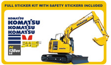 Komatsu PC138US LC - 11 Digger Sticker / Decal Kit . Safety Stickers Included