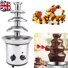 4Tier Electric Chocolate Fountain Fondue Melting Party Machine Warmer Dipping~