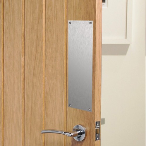 Door push plates brushed - door,