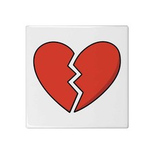 'Broken Heart' 108mm Square Ceramic Tile (TD00036252)