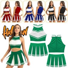 Women Girl Musical Uniform Cheerleading Fancy Dress Cheer Leader Costume Outfit❥