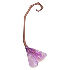 Crooked Witches Broom Halloween Fancy Dress 88cm x 20cm Purple X 1