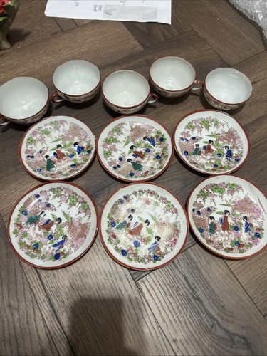 Japanese geisha girl tea cup - japanese,