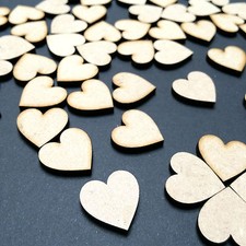 50 x 30mm HEARTS WOOD MDF