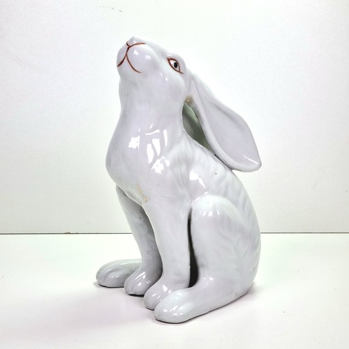 Moon gazing hare figurine - moon,