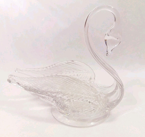 Glass swan ornament - ornament, art