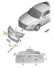 AUDI TT RS 8J Radiator Grille