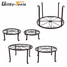 5 Pack Metal Plant Stand Heavy Duty Flower Pot Stands For Indoor Outdoor Plants