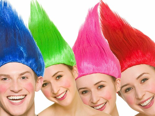 Adult troll wig - adult, dress