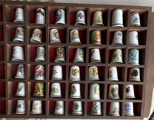 China porcelain thimbles mixed - porcelain,