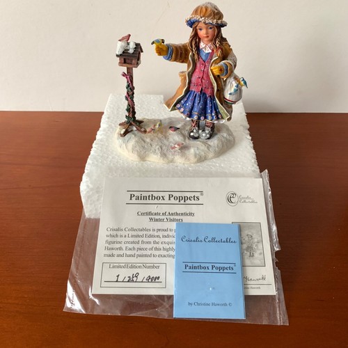 Winter visitors figurine - winter,