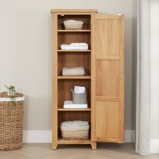 Cheshire Limed Oak Single Shaker Linen Storage Cupboard - Storage - LR74-LIN