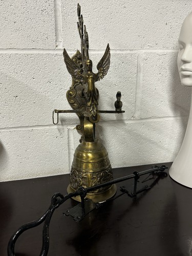 Large wall mounted brass bell - wall,