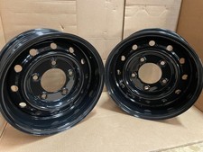 LAND ROVER DEFENDER WOLF STYLE RIM WHEELS WITH 0 OFFSET  ONE PAIR GLOSS BLACK