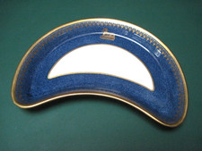 Spode Bone China Vegetable Side Dish - Blue and White with Ram motif.