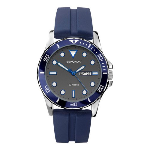 Sekonda gents blue - blue, silicone