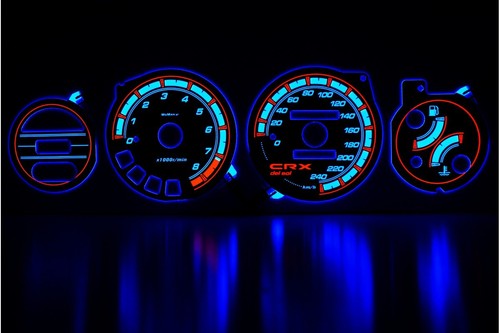 Honda civic del sol glow - glow, gauge