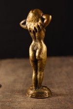 RARE 19.5 cm Bronze Sculpture Signed Woman Body ART Deco Nudes Antique Abstract