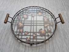 Vintage Serving Tray Glass And
