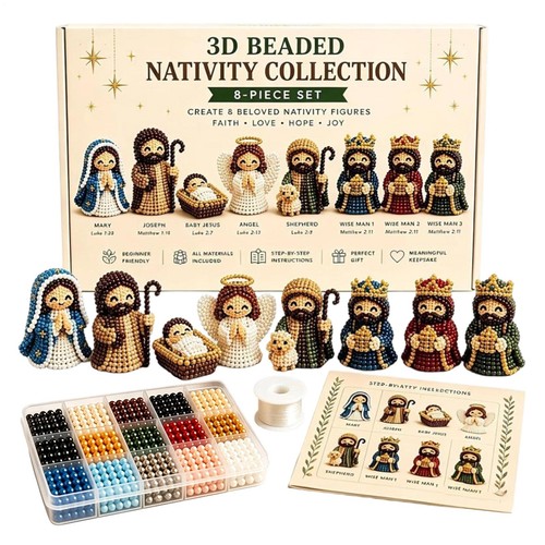 Beaded nativity collection - 3d,