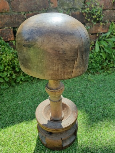 Vintage hat block wooden - hat,