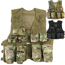 Kombat Kids Childs Spec-OP's  Military Army Camo 9 Pockets Tactical Assault Vest