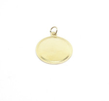 9ct Gold Charm Plain Disc