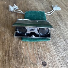 Vintage Selsi Foldable Pocket Binoculars 2.5x with carry case. 