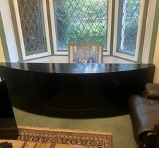 Beautiful Very Large Solid Glass Tv Stand Unit Glass Shelves (tv not included)))
