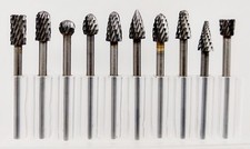 10-Pc Carbide Burr Set For Metal, Wood, Plastic Ø3Mm Shaft Dremel