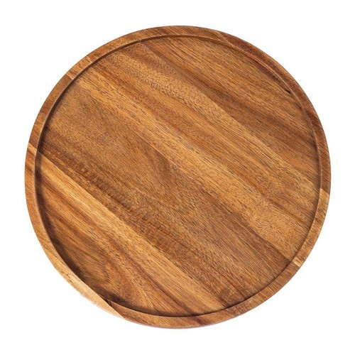 Round wood tray - round,