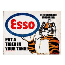 Esso Tiger Metal Sign Plaque Garage Shed Man Cave Home Bar Work Shop Sign 239