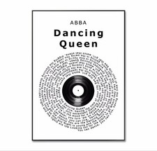 ABBA Poster, Dancing Queen Vinyl Poster, ABBA Print, ABBA Gift, Wall Art A4