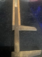 Brass Boxwood Vintage Calliper Measure Rule  Raybone And Sons British Ropes Ltd