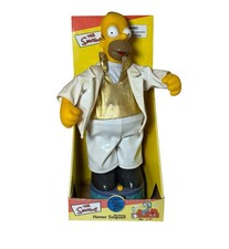 Vintage 2002 Gemmy Mini Dancing Disco Homer Simpson The Simpson Doll Boxed