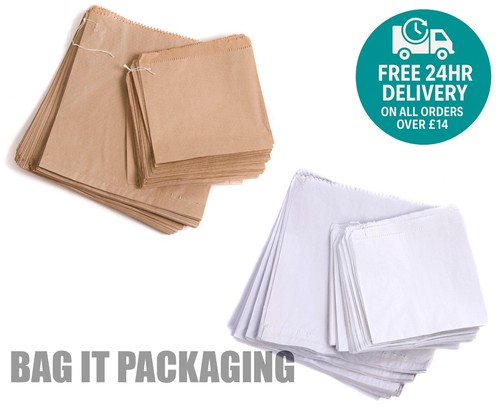 Strung kraft paper food - bags, |