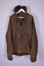 Driza-Bone Mens Size L 6 Wax Cotton Parka Hooded Smock Brown Jacket Australia