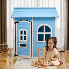 Wooden Playhouse with Doors &