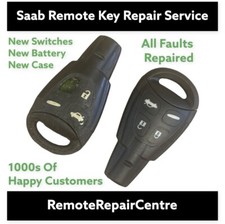 Saab 4 Button Remote Key Fob Repair Fix Service - For Saab 93 95 9-3 9-5