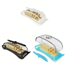 Butter Dish with Lid for Countertops and Fridges Plastic Butter Keeper Tray
