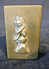 LINCOLN IMP  VESTA CASE MATCH BOX HOLDER ANTIQUE BRASS