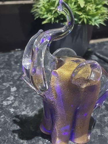 Murano art glass shimmer gold - murano,