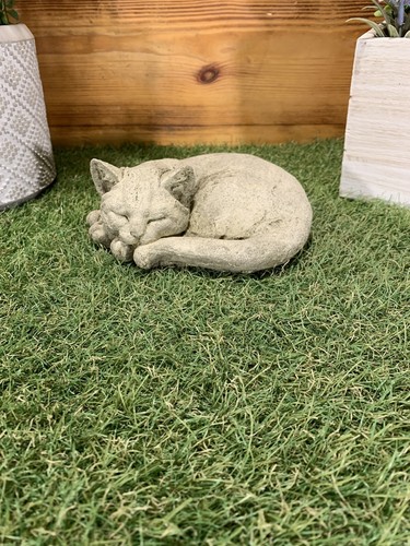 Stone garden laying sleeping - garden,