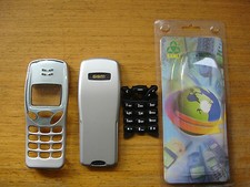 NOKIA 3210 HOUSING - FRONT FASCIA WITH LENS, BACK BATTERY COVER & KEYPAD SILVER