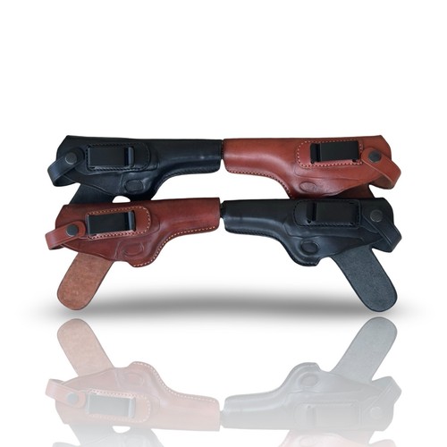Leather gun holster for luger - gun,